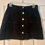 Corduroy Button Down Black Skirt Photo 0
