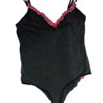 Victoria's Secret Jingle Bells Grey & Plaid Teddy Bodysuit Photo 0