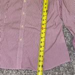 Classic Red and White Striped Men's Shirt Size L Photo 3
