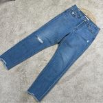 Levi's Levi’s Women’s Wedgie Icon Fit Ankle Jeans Button Fly High Rise Raw Hem Blue 29 Photo 0