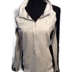 Victoria's Secret PINK Full Zip Large L Thumb Hole Athletic Jacket Black White Photo 0