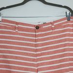 Old Navy  Orange Stripe Shorts Size 20 Preppy Orange Striped Chino Shorts Photo 1