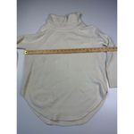 Athleta  Cream Ribbed Turtleneck‎ Sweater Curved Hem Cozy Knit Medium M Photo 8