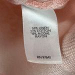 J.Jill Sweater Women M Pink Linen Blend Knit Long Sleeve Classic Lightweight Pink Size M Photo 5