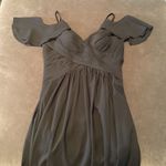 Women’s Black Full Length Cold Shoulder Chiffon Formal Dress Leg Slit Size 8 Photo 12