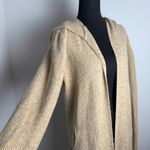 Nap Loungewear Wool Blend Hooded Duster Cardigan Open Front Pockets Tan L Size L Photo 3