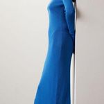 Great Jones Cobalt Blue Ribbed Knit Long Sleeve Sweater Midi Dress Size Large Photo 1
