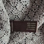 The Limited  Taupe Open Knit Sweater with Metallic Gold Accents Size Medium Photo 7