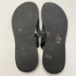 UGG Australia Bria Black Tan Braided Leather Flip Flop Sandals Women’s 7 Basic Photo 8