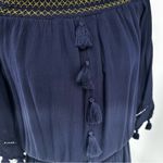 Lilly Pulitzer  Navy Blue Joelle Off Shoulder Mini‎ Short Dress Coastal Summer Photo 11