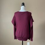 Umgee | Burgundy Flutter Shoulder Sweater Sz S Photo 44