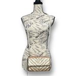 Nicole Miller  Gold Sequin Chevron Crossbody Bag Chain Strap Purse NWT Photo 2