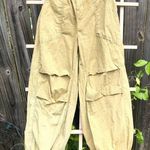 Urban Outfitters Balloon Cargo Parachute Pants Size S Beige Photo 3