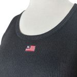 Ralph Lauren  Vintage USA American Flag Ribbed Tank Top Black Medium Jeans Polo Photo 4