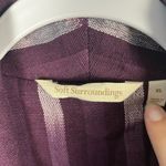 Soft Surroundings  Women's Jacket Blazer Topkapi Ikat Printed Beaded Purple XL Photo 3