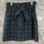 American Eagle Plaid Tie-Waist Skirt - Green and Red Photo 0