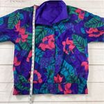 Joan Walters 90’s Vintage Purple Floral Reversible Windbreaker Jacket Size S Photo 7