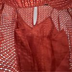 A New Day  Terracotta Orange Cotton Eyelet Short Sleeve Keyhole Boxy‎ Top Size XS Photo 4