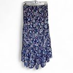 Blue Rain  Boho Floral Maxi Skirt Charles Style Size Large Photo 1