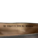Salvatore Ferragamo  Vintage Leather Pump Shoes‎ Size 8.5 Gray Black Block Heel Photo 9