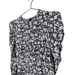 Joie  Black White Printed Silk Long Sleeve Hourglass Celyn Floral Dress Size 8 Photo 6