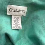Chadwick's Vintage Chadwick Boutique Aqua and Brown sleeveless cotton dress. Photo 4