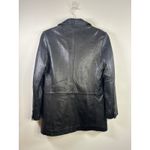 Siena Studio Vintage Genuine Leather Button Front Jacket Size 6 Black Photo 1