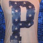 PINK - Victoria's Secret Pink brand white backless tank with logo on front Photo 1