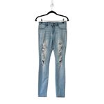 PacSun  Light Wash Mid Rise Distressed Jeggings Sz 26 Photo 18