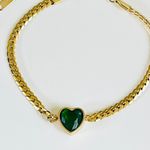 Anthropologie 18K Emerald Heart Love Bracelet Photo 7
