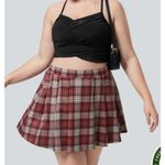 Halara Brand New  Women's Size Large Plaid Red White Black Skirt High Waisted Photo 0