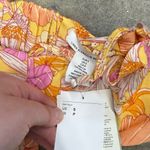 H&M Floral preppy linen tie front bow bralette top Photo 2