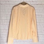 Ellen Tracy  Orange and White Striped Button Down blouse Woman’s Size 16 Photo 2