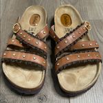 Birkenstock Betula Rhinestone Stud Brown Leather Strappy Sandals Euro 39 Size 8 Photo 5