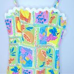 Impeccable‎ Pig Fore Let's Get Away Summer Fruit Rickrack Trim Dress Size S NWT Yellow Photo 6