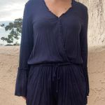 Young Fabulous and Broke navy blue bell-sleeve romper playsuit size XS extra small Photo 2