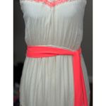 Dainty Hooligan Boho Chic Halter Maxi Dress Coral Ivory Crochet Lace Womens M Photo 6