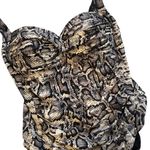 One Piece Bond-Eye Australia Brown Snakeskin Ruched  Swimsuit, Sz US 12 Photo 8