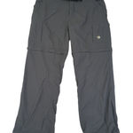 Mountain Hardwear Convertible Hiking Pants Women 12 Short Gray Nylon Zip Off Photo 0