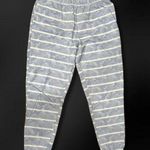 Cuddl Duds Jogger Pants Cotton Lightweight Stretchable Striped Blue White W US M Photo 0