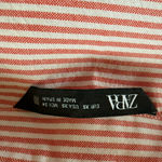 ZARA pink and white striped long sleeve button down shirt women's size XS Photo 6