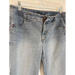 French Cuff Women's Jeans‎ Size 12P Blue Denim Rhinestone Embellished Pockets Photo 1