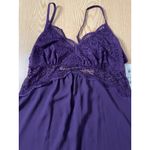 New Women’s INC Semi Sheer Lacey Chemise Pajama Gown Dark Purple size Xs small Photo 1