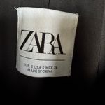 ZARA Black Teddy Jacket Women’s Size Small Faux Shearling Button-Up Cozy Casual Outerwear Photo 3