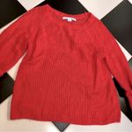 Project Nadaam Project Naadam Bell Sleeve Sweater Coral Fuzzy Bow Ties Neon Orange Pink Soft M Photo 3