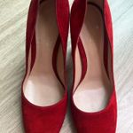 Gianvito Rossi Red Suede Pumps Size 37.5 (7.5 US) – Classic Round Toe Heels Photo 0