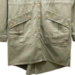 Level 99 Utility Long Anorak Jacket Barn Coat Cactus Green Women's Size Medium Photo 4