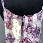 Band Of The Free Womens Dress XS Purple Sleeveless Paisley Ruffled Maxi NWT Purple Photo 8