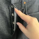 RE/DONE 70s Stove Pipe Jeans Raw Hem Washed Noir Black Buttonfly size 28 Photo 4