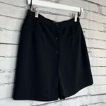 Banana Republic Black High Rise Skirt Shorts Skort Size 6 Button Fly Preppy Y2K Photo 1